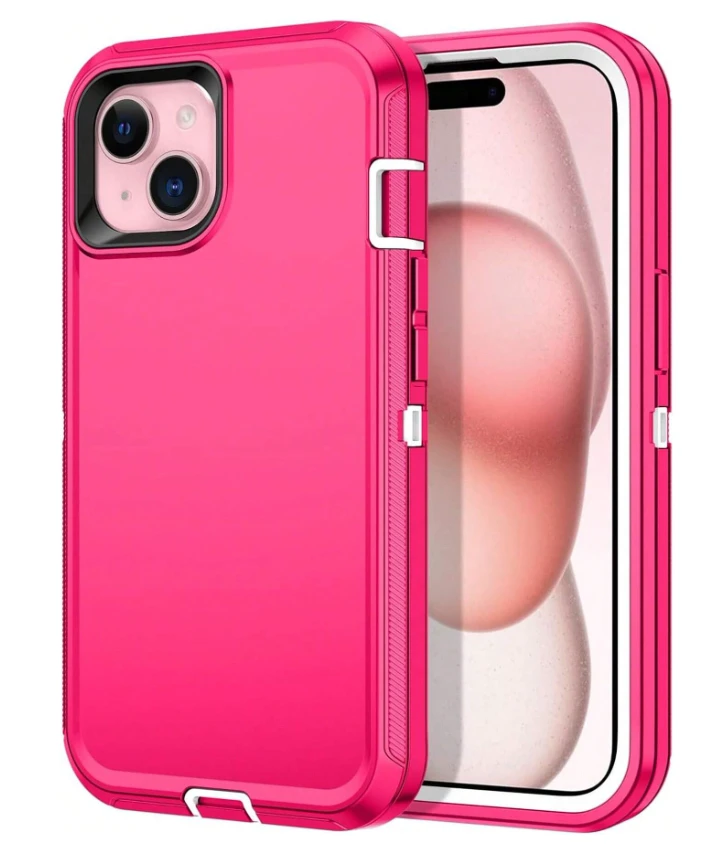 Heavy Duty Shockproof 3-layer Full Body Protection Tough Hybrid Rubber Phone Cas