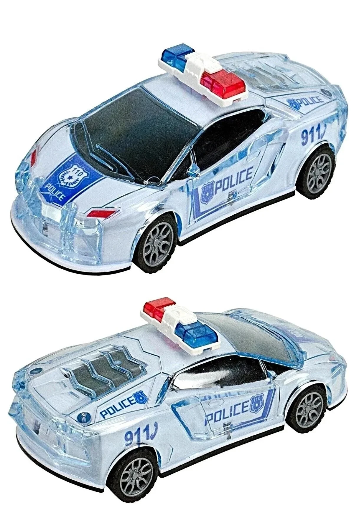 Brother Toys Unbreakable Protected Sound, Light, Musical Friction Toy Police Car