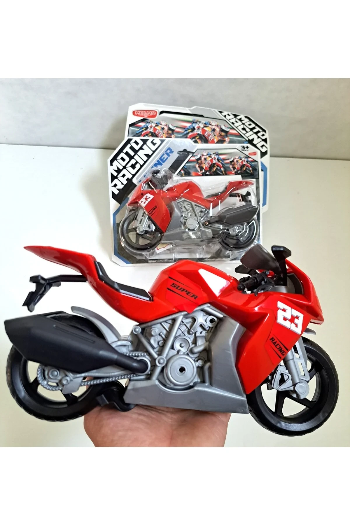 Motorcycle Motorbike Motorbike Boys Toy Racing Motor 28 X 18 Cm Detailed Unbreak