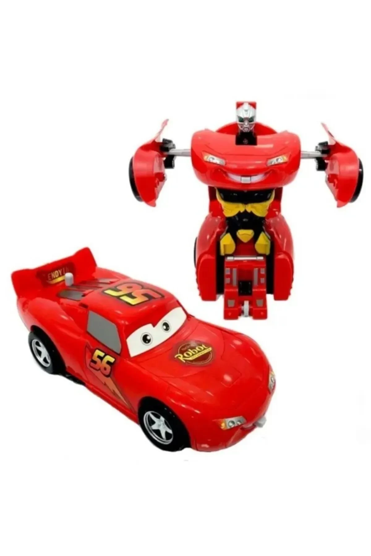 Robot Transforming Cars Lightning Mcqueen Unbreakable Toy Car