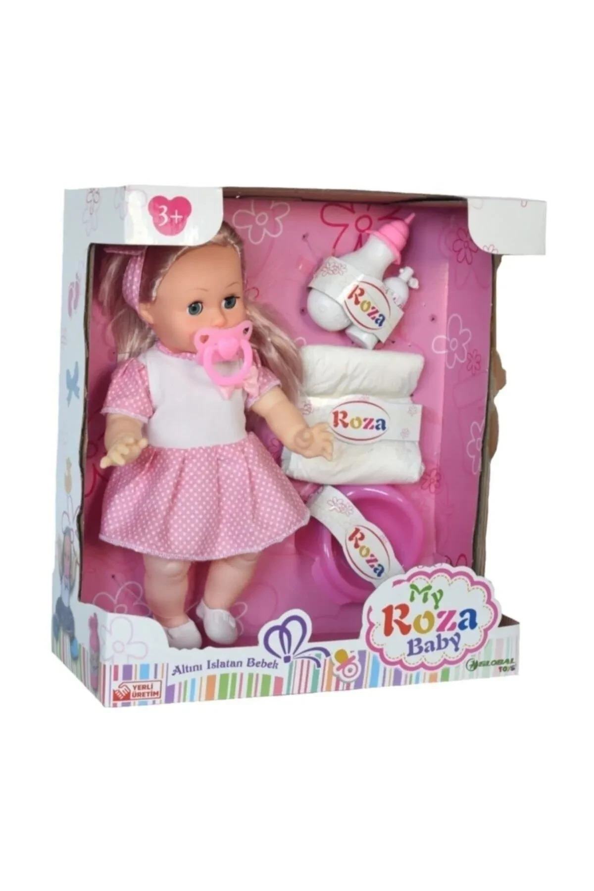 Roza Baby with Bottle and Pacifier, Who Wets Her Bed