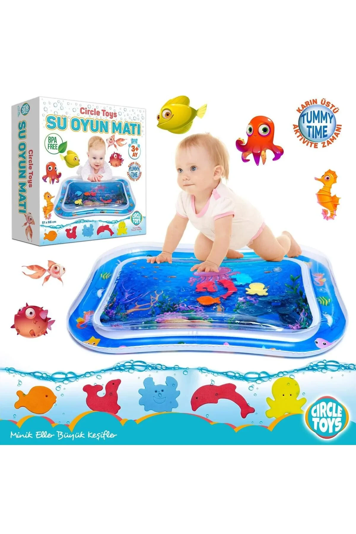 Circle Toys Baby Water Play Mat Tummy Time Tummy Time - Octopus
