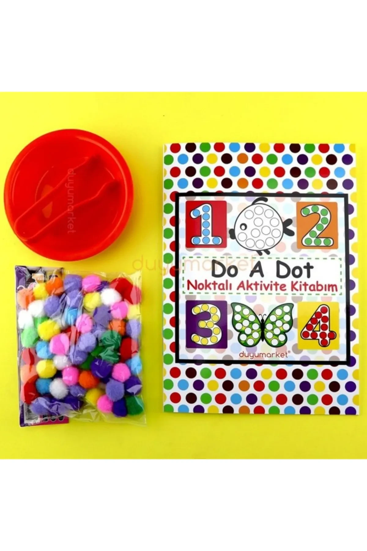 DuyuMarket Do A Dot Dotted Activity Book - Pompom And Tongs Bowl