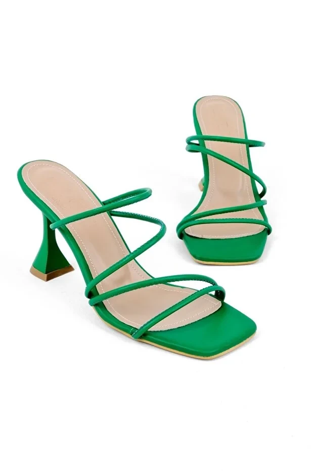 LAL SHOES & BAGS  Weather Women's Heeled Slippers with Rope