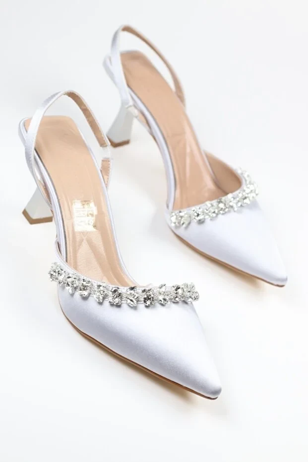 Satin Women's Stiletto Evening Dress Shoes