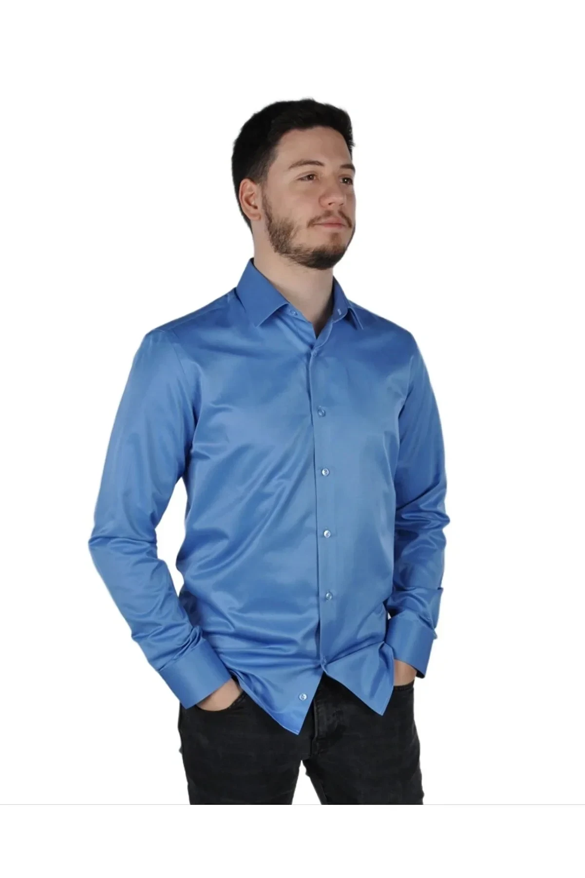 Give Way Slim Fit Satin Men's Shirt